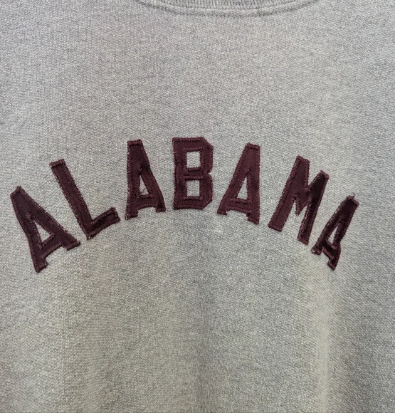 Vintage Alabama Crewneck Sweatshirt Grey Block Letter Classic - Picture 2 of 10
